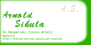 arnold sikula business card